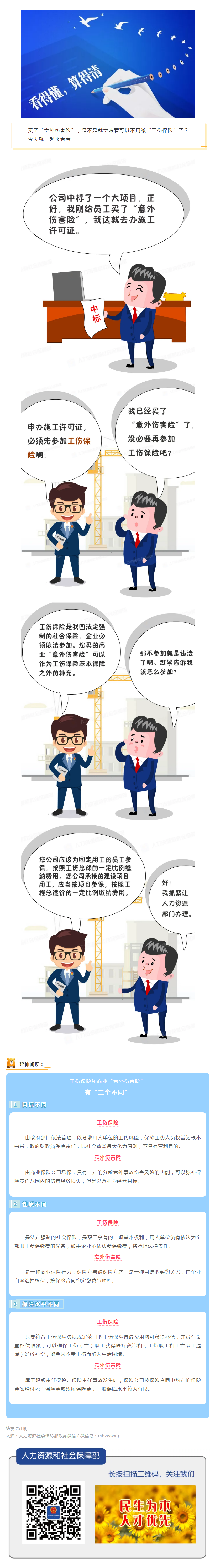 买了意外伤害保险就不参加工伤保险，违法！.png