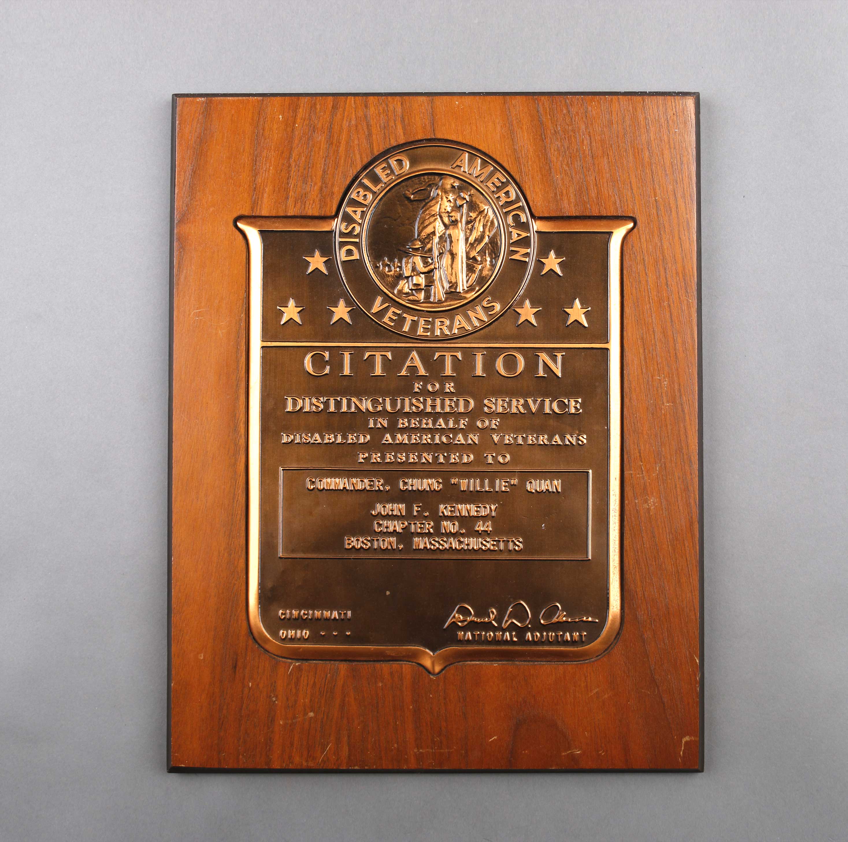 美国退伍伤残协会铜奖牌