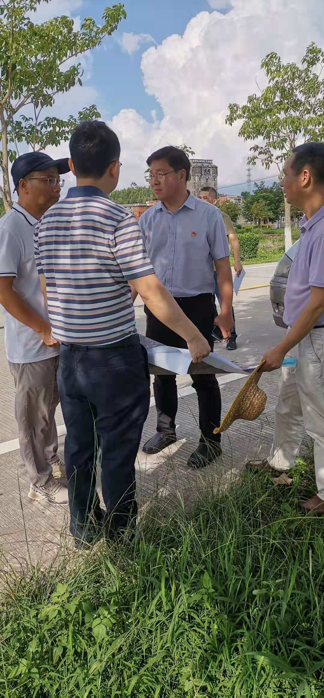 市领导谭晓华检查指导到国道g325线鹤山址山至开平塘口段改建工程征地