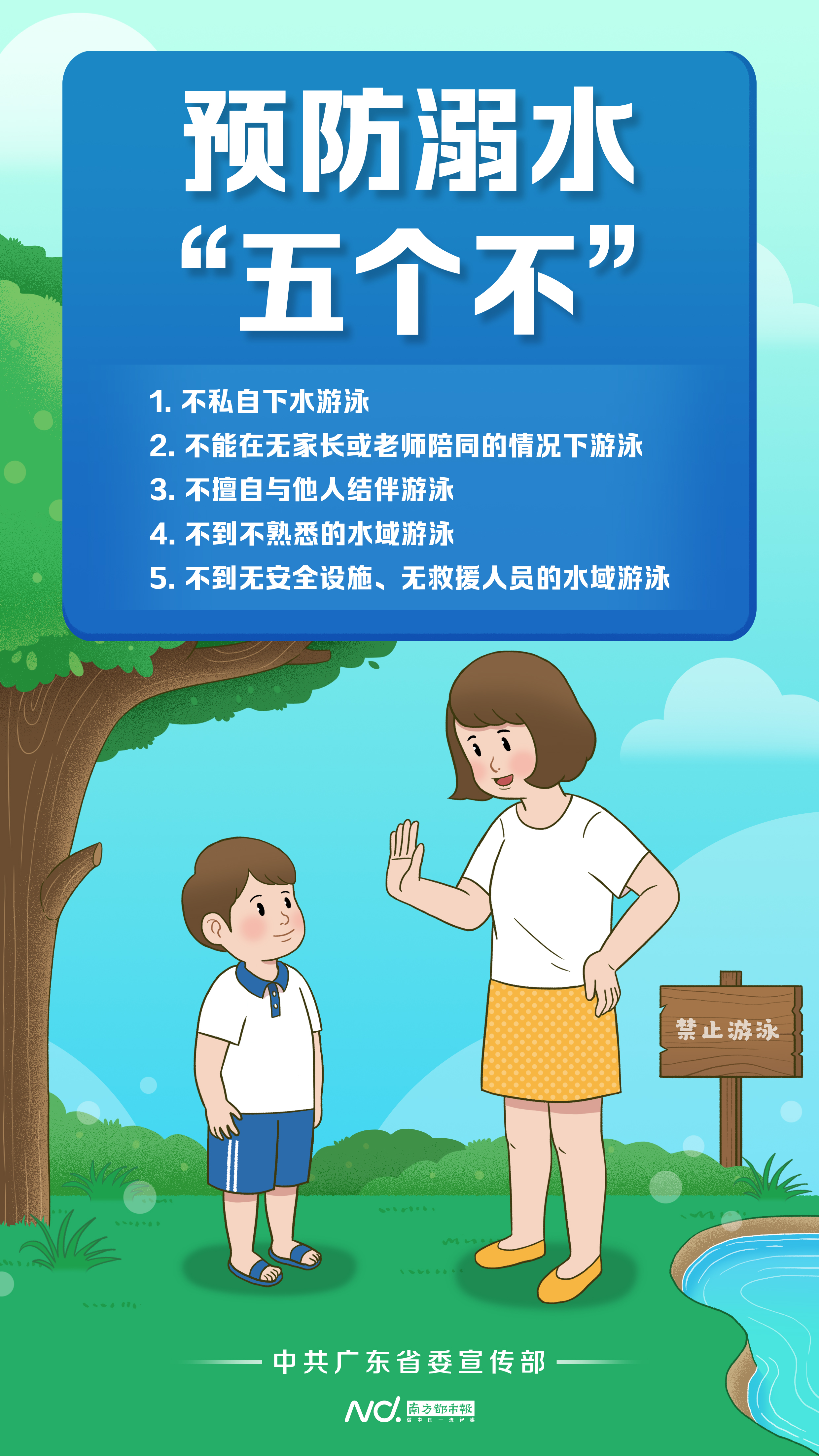【防学生溺水】主题宣传画