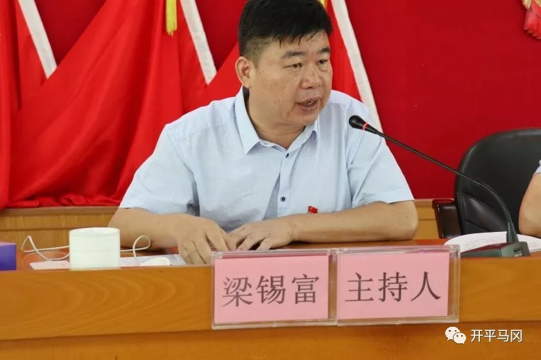 述职会上,开平市人大代表梁雁仙,梁能斌,马冈镇人大代表梁光明,梁文皆