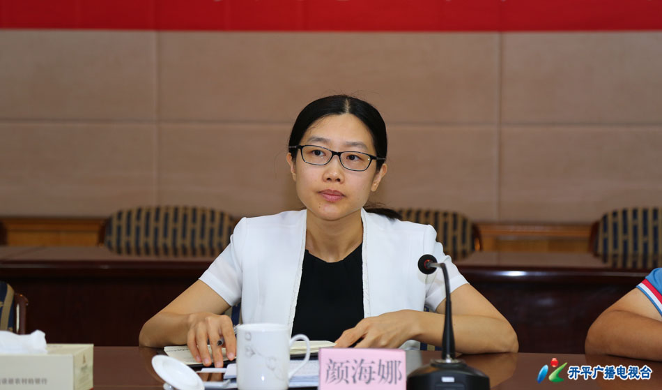 市委常委,宣传部部长颜海娜部署复查迎检工作会议现场转自--开平人民